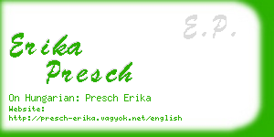 erika presch business card